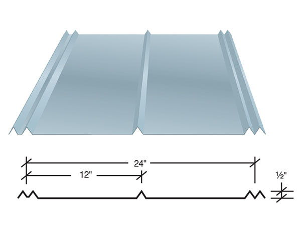 5V Crimp metal panel profile and dimensions