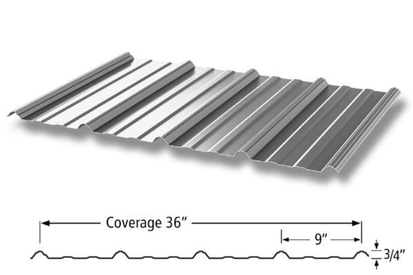 Sunrib metal roofing panel profile dimensions