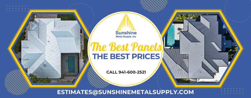 Sunshine Metal Supply Announces a 5% Price Reduction on All Steel Roof Panels! Blog Cover