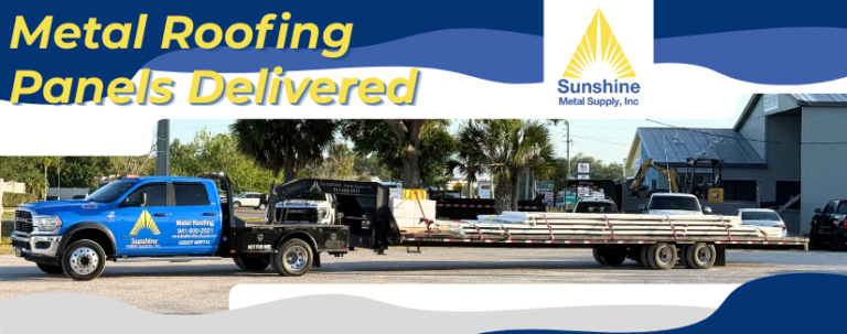 Metal roofing panels delivered to St. Petersburg, Florida