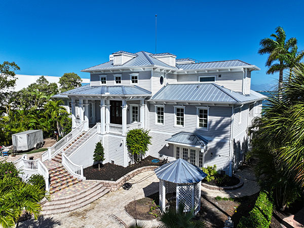 Large house with a metal roof in Florida.