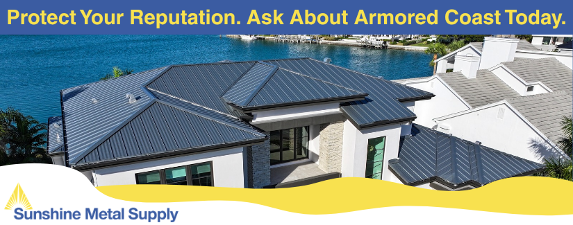 Armored Coast metal roofing panels for coastal homes