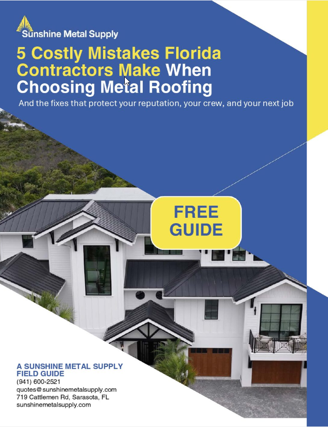5 Costly Mistakes Florida Contractors Make When Choosing Metal Roofing - free field guide cover