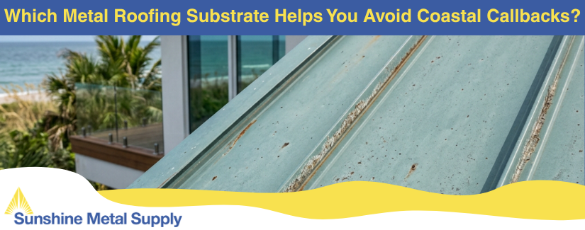 Metal roofing substrate