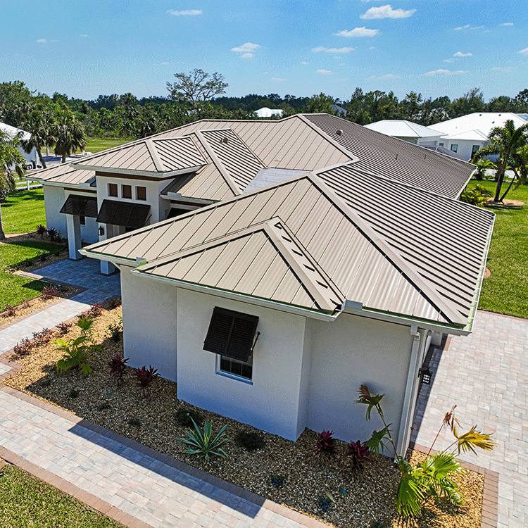 metal roof with matching trim 